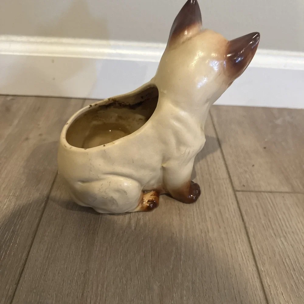 Vintage Napco Siamese Cat Kitten Planter Mid Century C7116 Japan‎